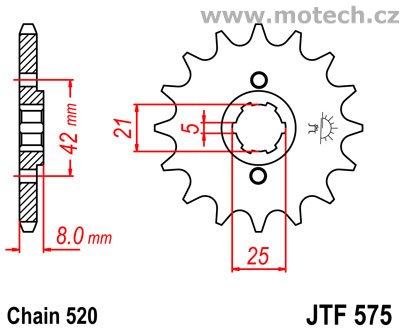 Kolečko JTF575-15 pro: YAMAHA SRX 600 - Kliknutím na obrázek zavřete