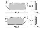 Brzdové destičky přední SBS - 183CT