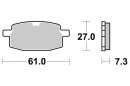 Brzdové destičky přední SBS - 619HF