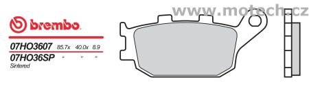 Brzdové destičky Brembo - BRM 07HO3607 - Kliknutím na obrázek zavřete