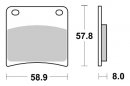 Brzdové destičky přední SBS - 620HF