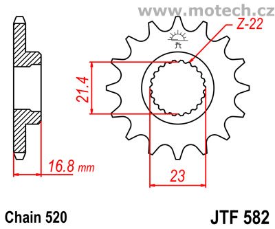 Kolečko JTF582-16 pro: YAMAHA XJ 600 Diversion - Kliknutím na obrázek zavřete