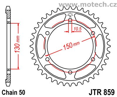 Rozeta JTR859-46 pro: YAMAHA FZR 600 DID530 - Kliknutím na obrázek zavřete