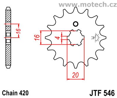 Kolečko JTF546-13 pro: SUZUKI RM 60/65 - Kliknutím na obrázek zavřete