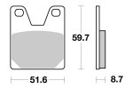 Brzdové destičky zadní SBS - 733LS