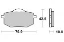 Brzdové destičky přední SBS - 616HF