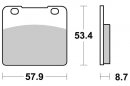 Brzdové destičky přední SBS - 577HF