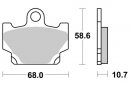 Brzdové destičky přední SBS - 550HF