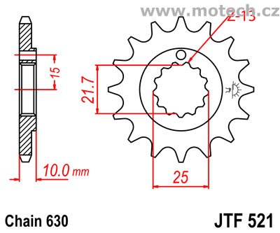 Kolečko JTF521-15 pro: KAWASAKI Z 900 - Kliknutím na obrázek zavřete