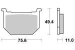 Brzdové destičky přední SBS - 533HF