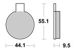 Brzdové destičky přední SBS - 505HF