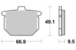 Brzdové destičky přední SBS - 517HF