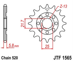 JT sprockets řetězová kola a rozety